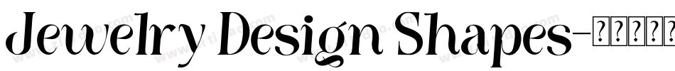 Jewelry Design Shapes字体转换